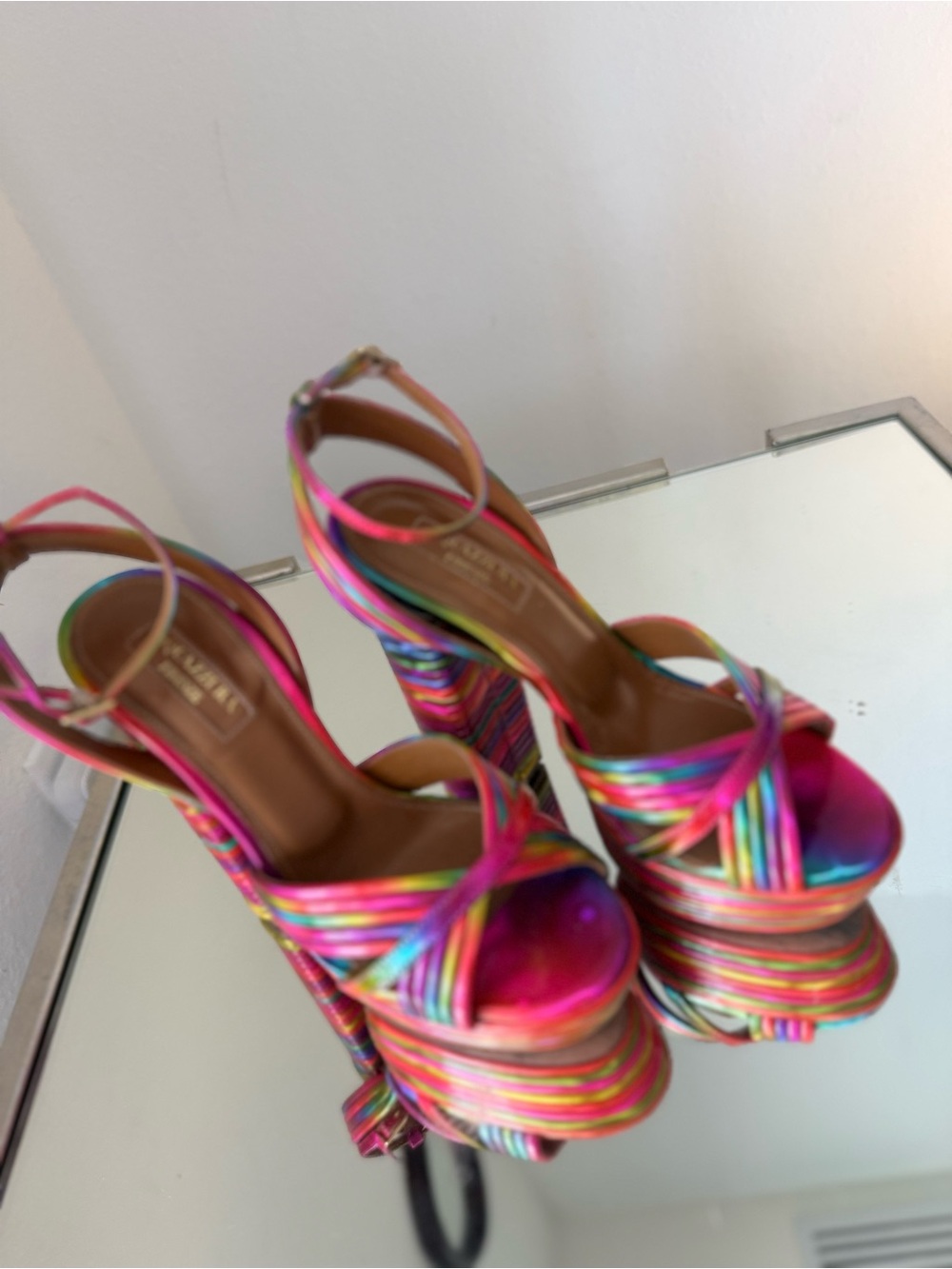 EUC Aquazzura Sundance platform 35 $895 - Picture 13 of 16